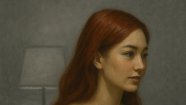 Rei and Takumi in his office.