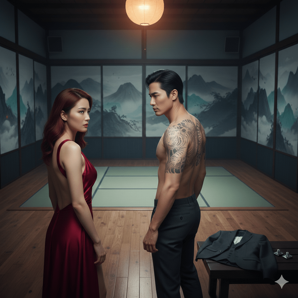 Takumi and Rei in his private dojo.