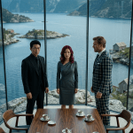 Rei, Takumi and Bjorn in Summit room.